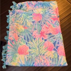 Lilly Pulitzer multi swizzle in infinity scarf Print with Tassels